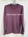 Sweter burgundowy bordowy Selected Homme wełna merino S