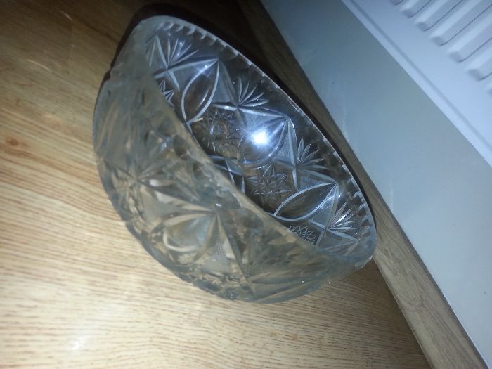 duża kryształowa miska kolekcja PRL