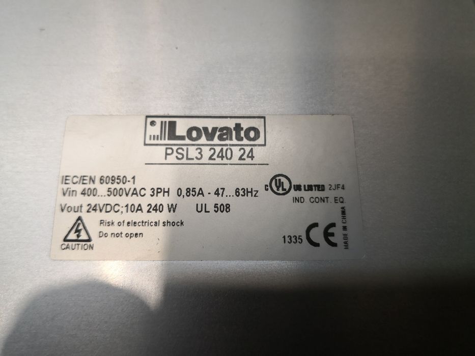 Zasilacz trójfazowy firmy lovato, wyjście: 24VDC, 10A, 240W