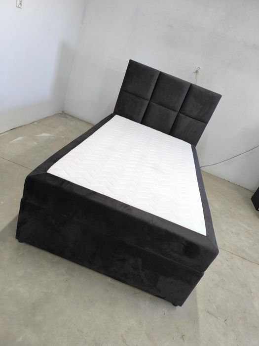 Łóżko Kontynentalne 120x200 pod Wymiar Z Materacem Glamour Pojemnik