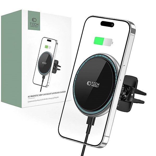 Tech-Protect A2 Magnetic Magsafe Vent Car Mount Wireless Charger 15W B