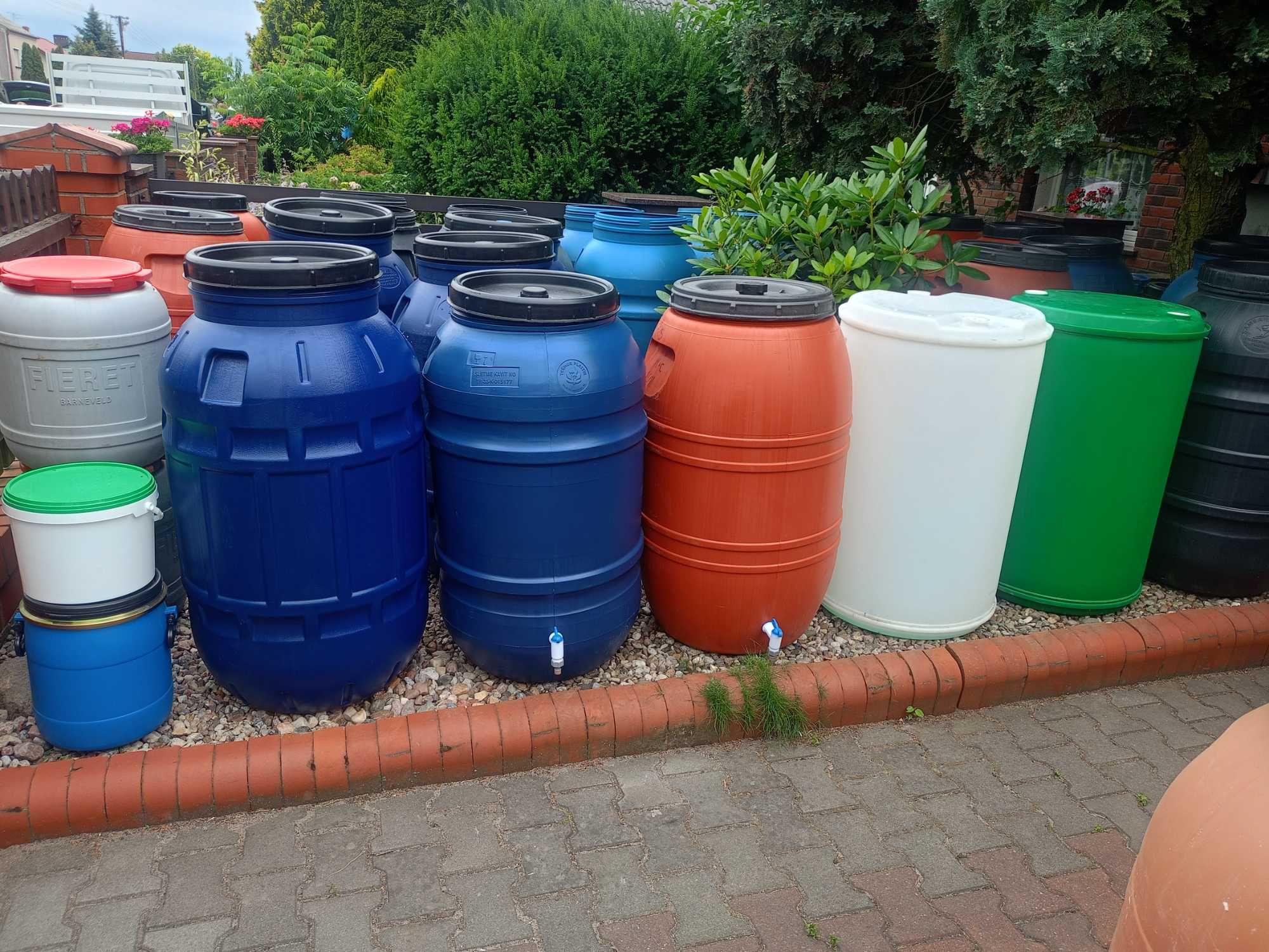 Zbiornik beczka ogrod pojemnik 220l_240 atest spożywka