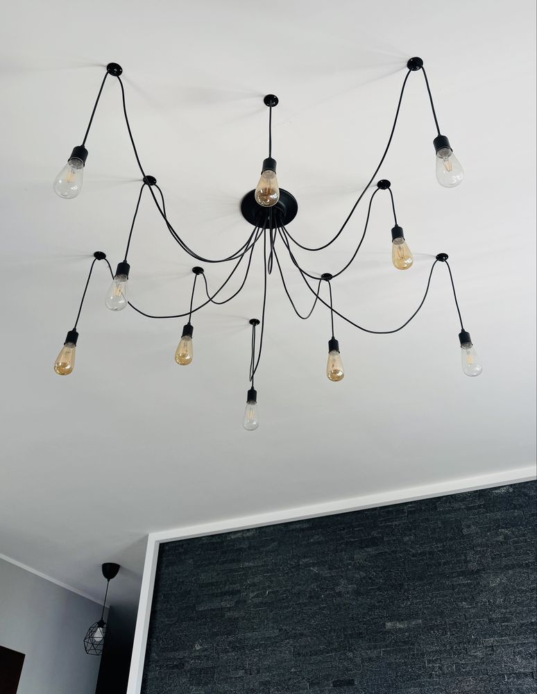 Nowoczesna lampa żyrandol loft typu pająk