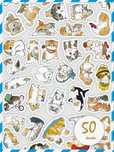 STICKER z kotami NAKLEJKI koty kotki wlepy 100SZT