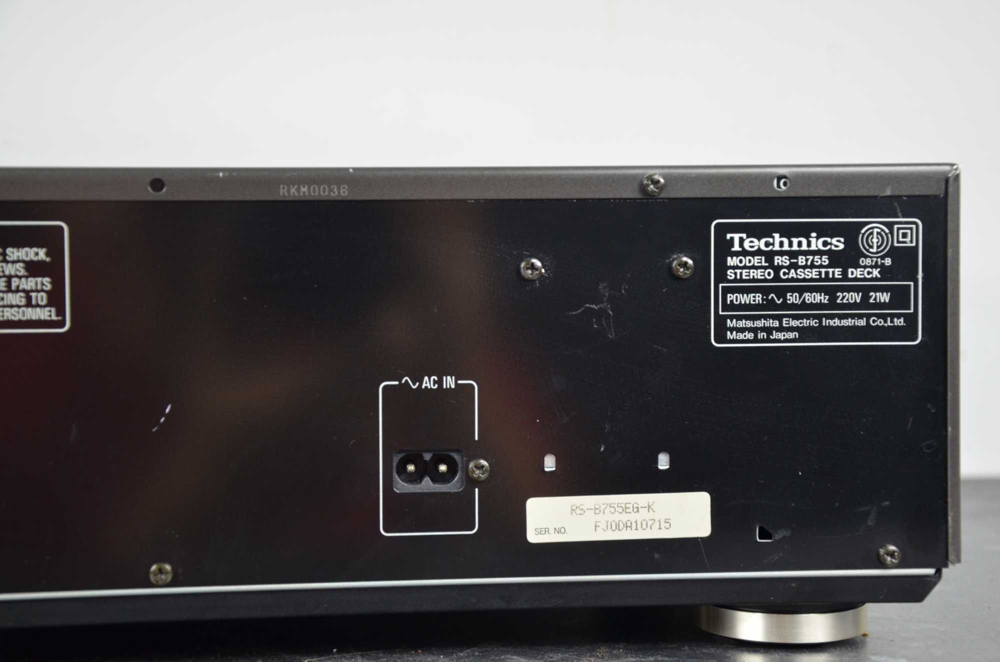 Magnetofon kasetowy Technics RS-B755 czarny