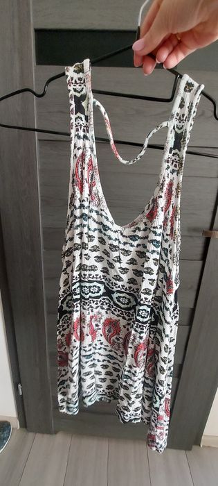 Asymetryczna letnia koszulka, wielokolorowa