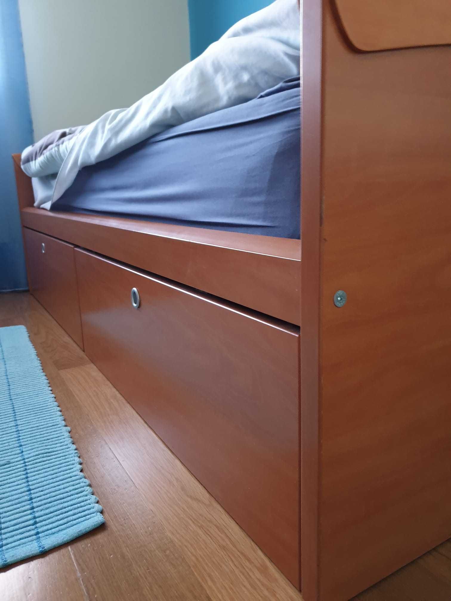 Móveis Quarto JOVEM - Cama, Secretária, Estante, Armário e Prateleira