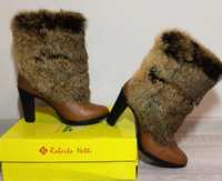 Сапоги, ботинки зимние, кожаные женские  Roberto Netti, 39, 25 см