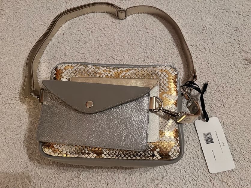 Torebka marki Mięta, Double Bag - anielski wąż, NOWA