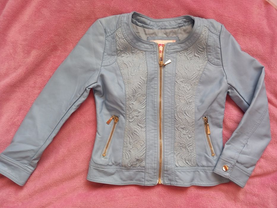 Błękitna kurtka skórkowa rozm 110