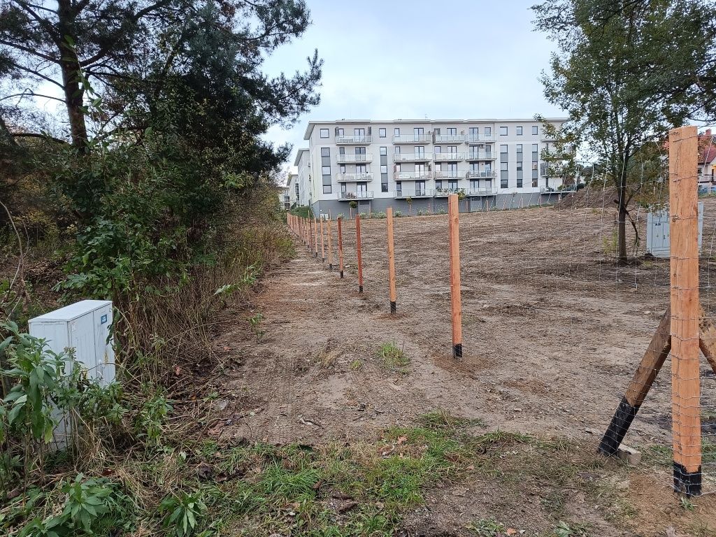 Ogrodzenia tymczasowe słupek betonowy drewniany siatka leśna