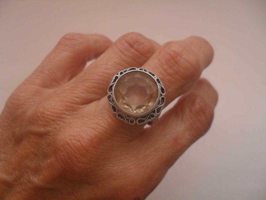 Warmet koronka - stary srebrny pierścionek - cena ost