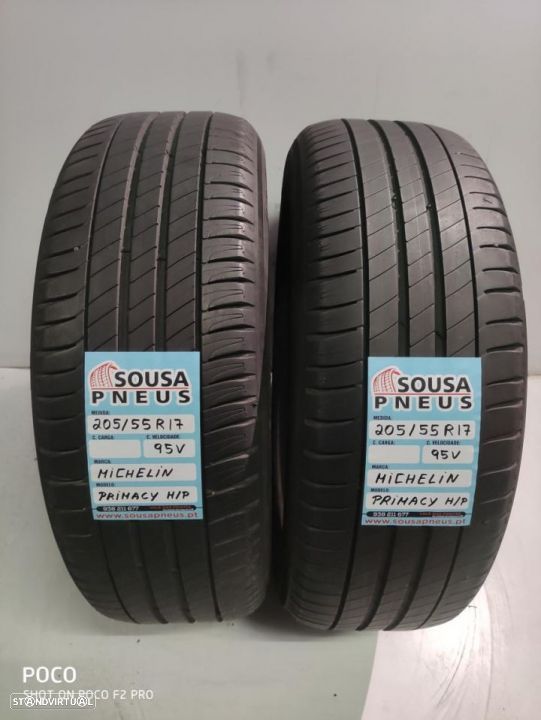 2 pneus semi novos 205-55r17 michelin - oferta dos portes 100 EUROS