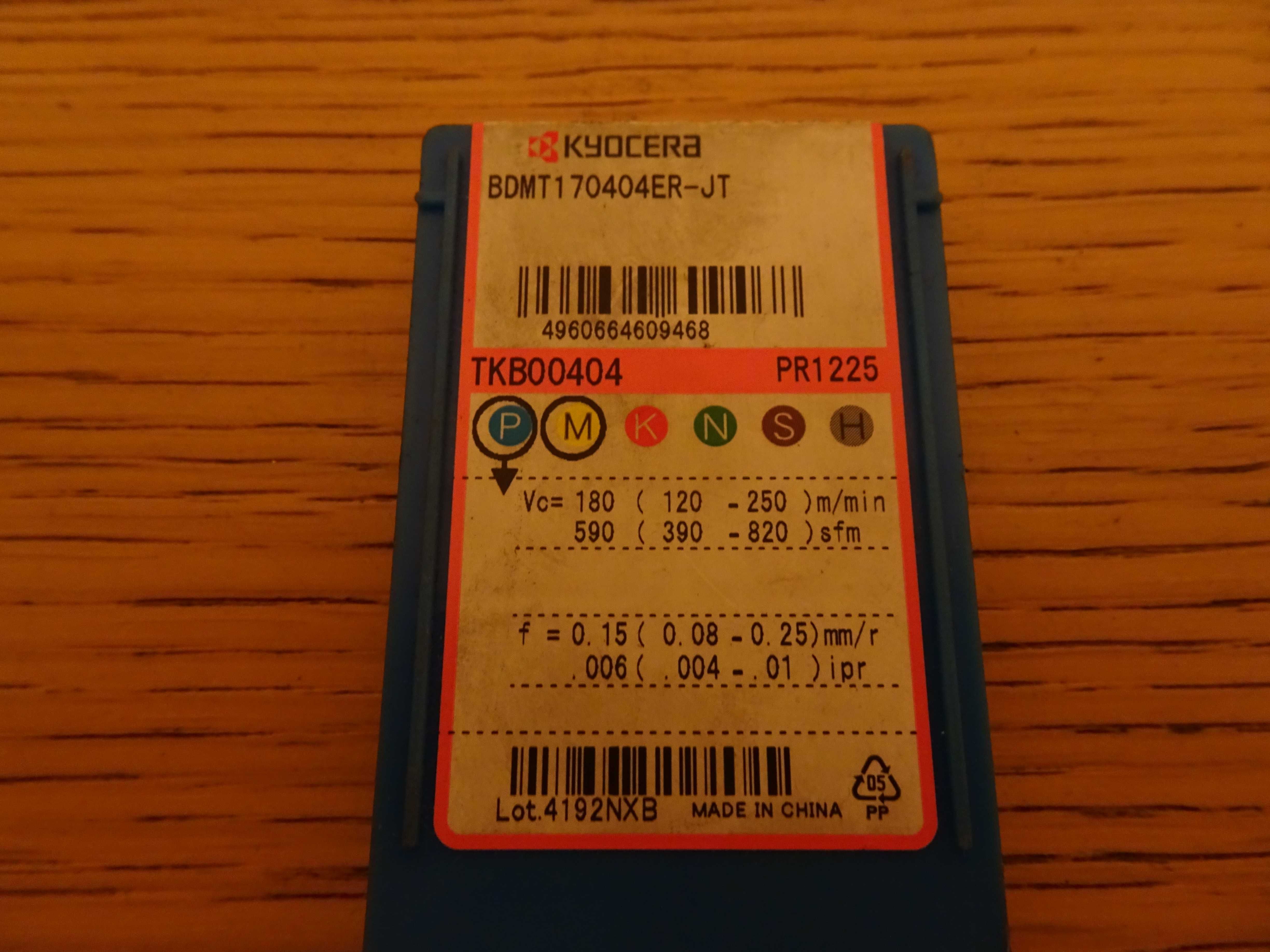 Płytki wieloostrzowe BDMT 170404ER-JT PR1225 Kyocera
