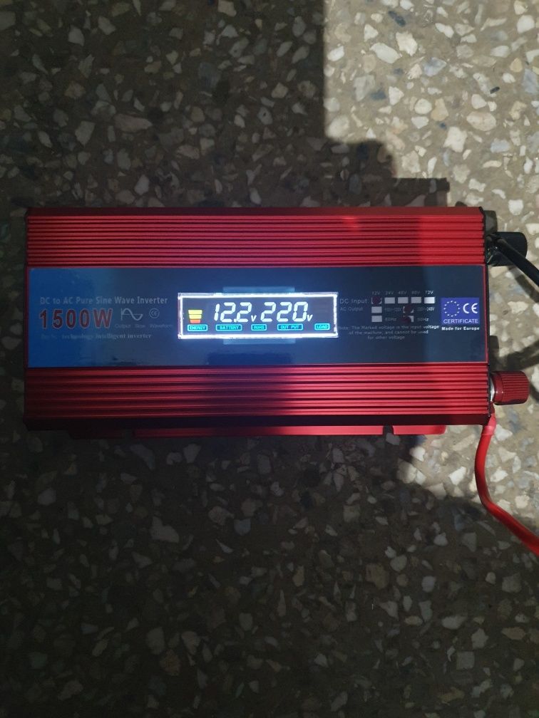 Інвертор 1500w.12-220v.Чистий синус.