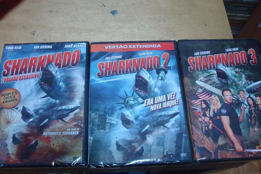 13 dvds originais terror,sharknado,anaconda etc