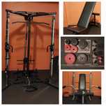 Ginásio Completo 190kg + Polia + Banco Supino + Banco Reclinável