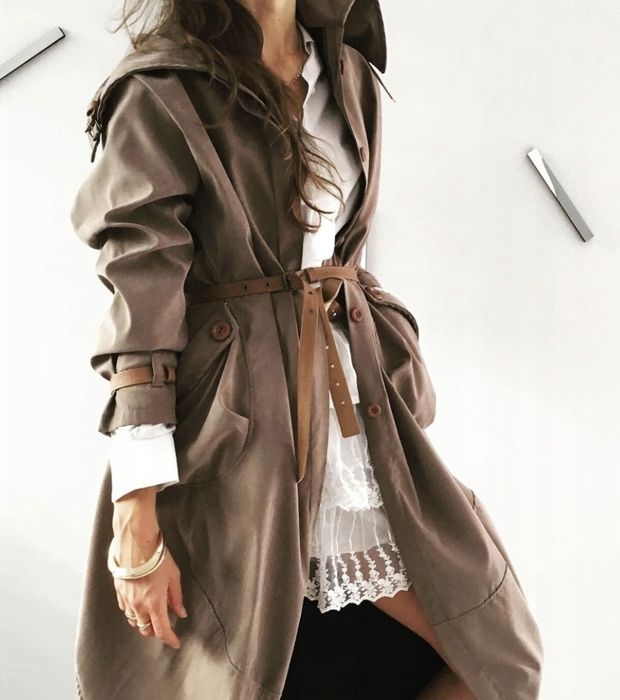 Trencz / płaszcz Apollo asymetryczny oversize M/L