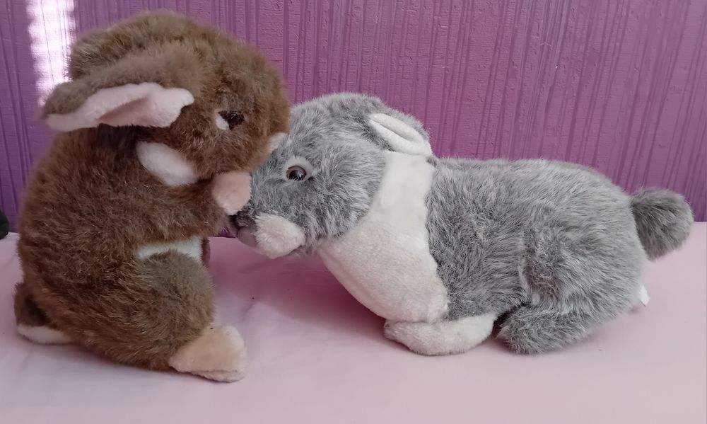 2 duże pluszowe króliki