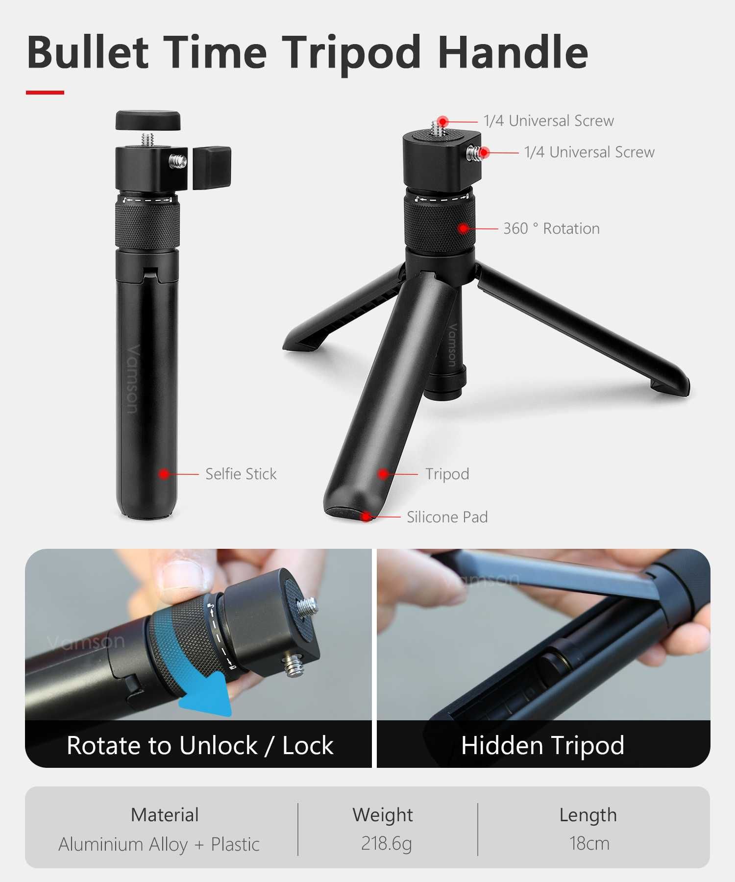 kijek do selfie obrotowy dla Insta360 plus kijek 3 metry