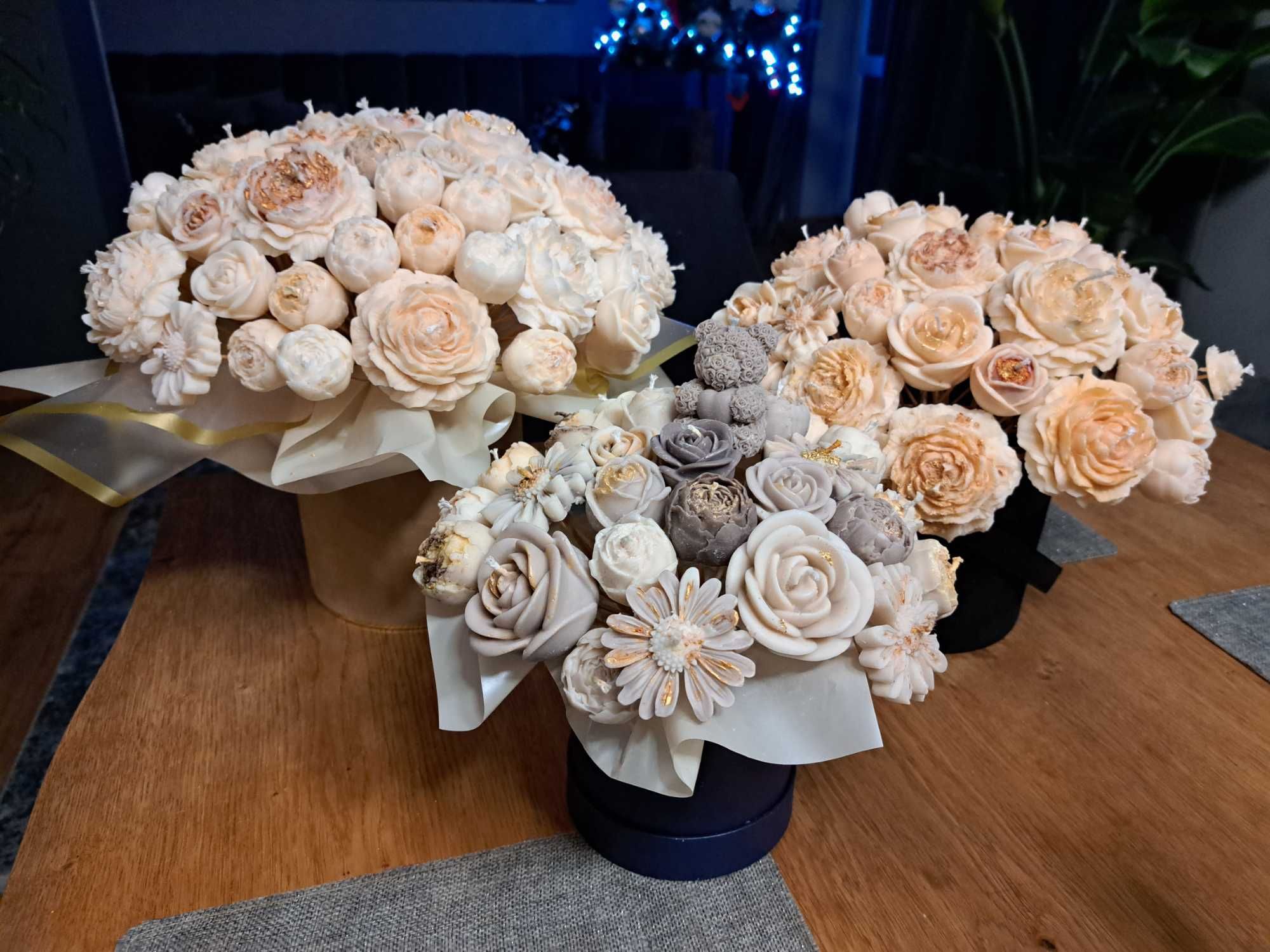 Flower box ze swiec sojowych