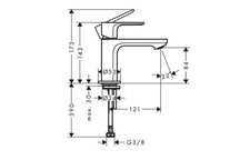 Hansgrohe Rebris S 80 Bateria umywalkowa czarny mat