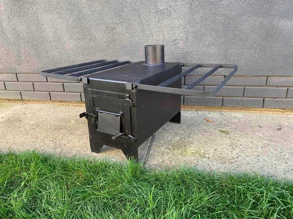 Піч буржуйка з сушкою для одягу, варильною поверхнею, до50м2, ЗСУ, опт