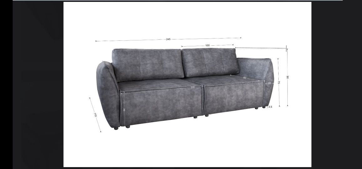 Nowoczesna Sofa 4w1