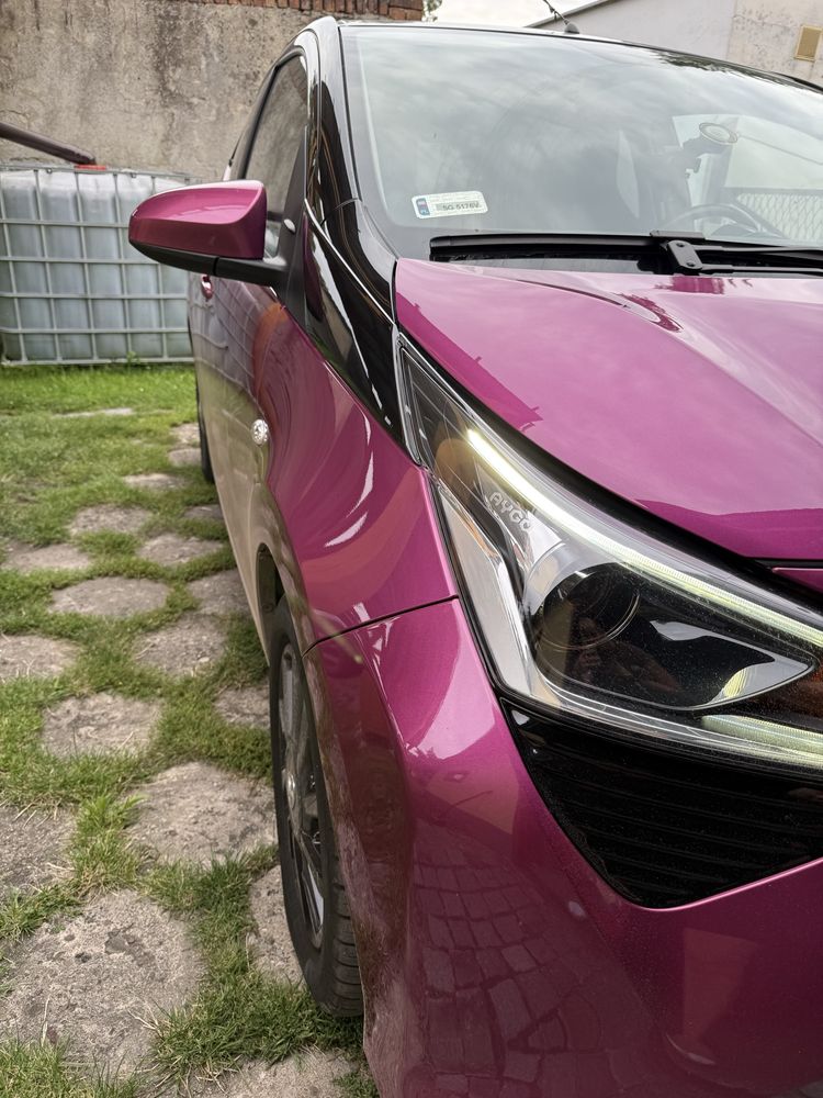 TOYOTA AYGO 2018r. Magenta, Salon PL, 1 wł, Konserwacja, Ceramika.