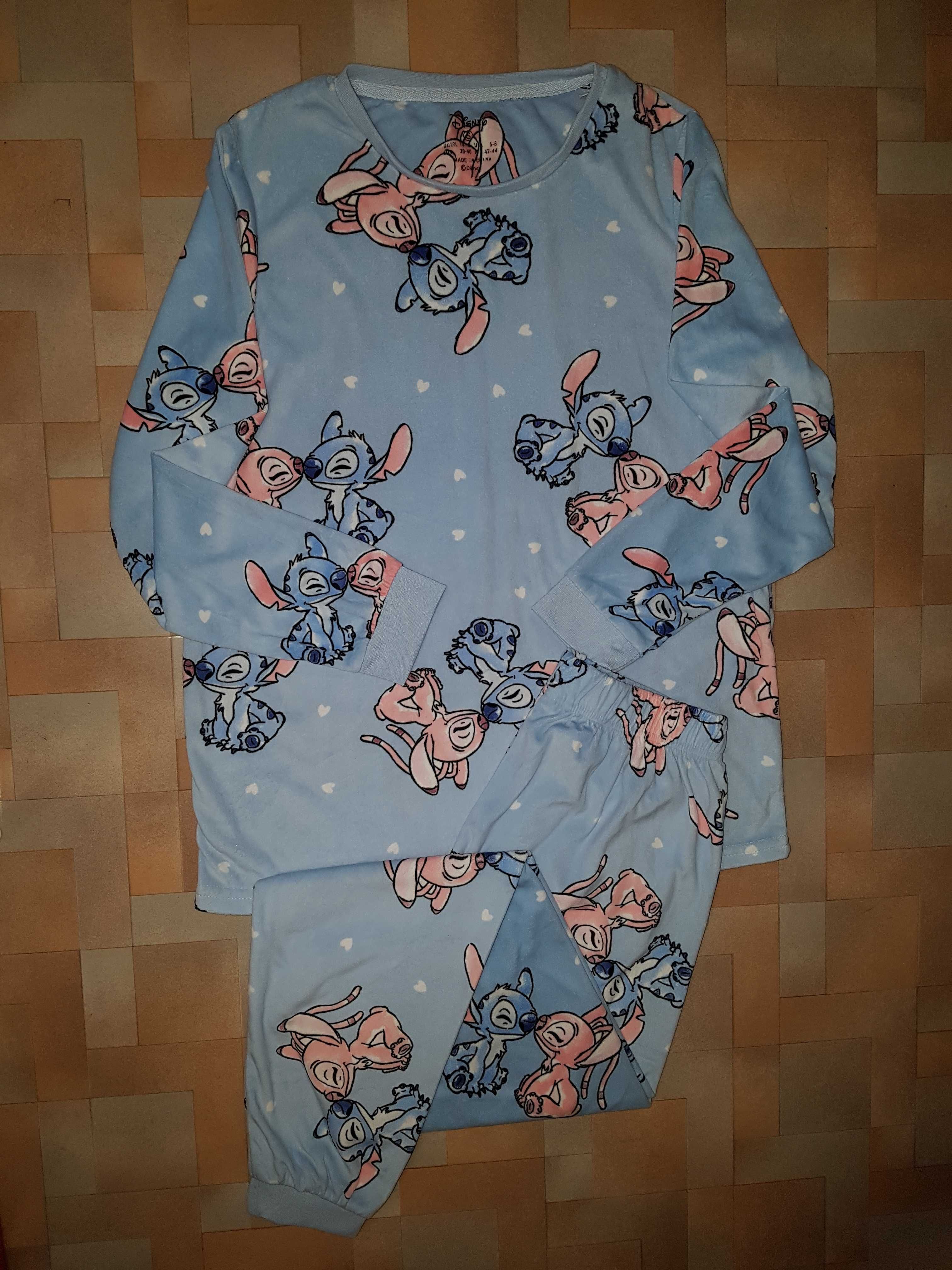 Теплый комплект Disney Stitch пижамка велюр Стич 2XS-S р-р распаровка