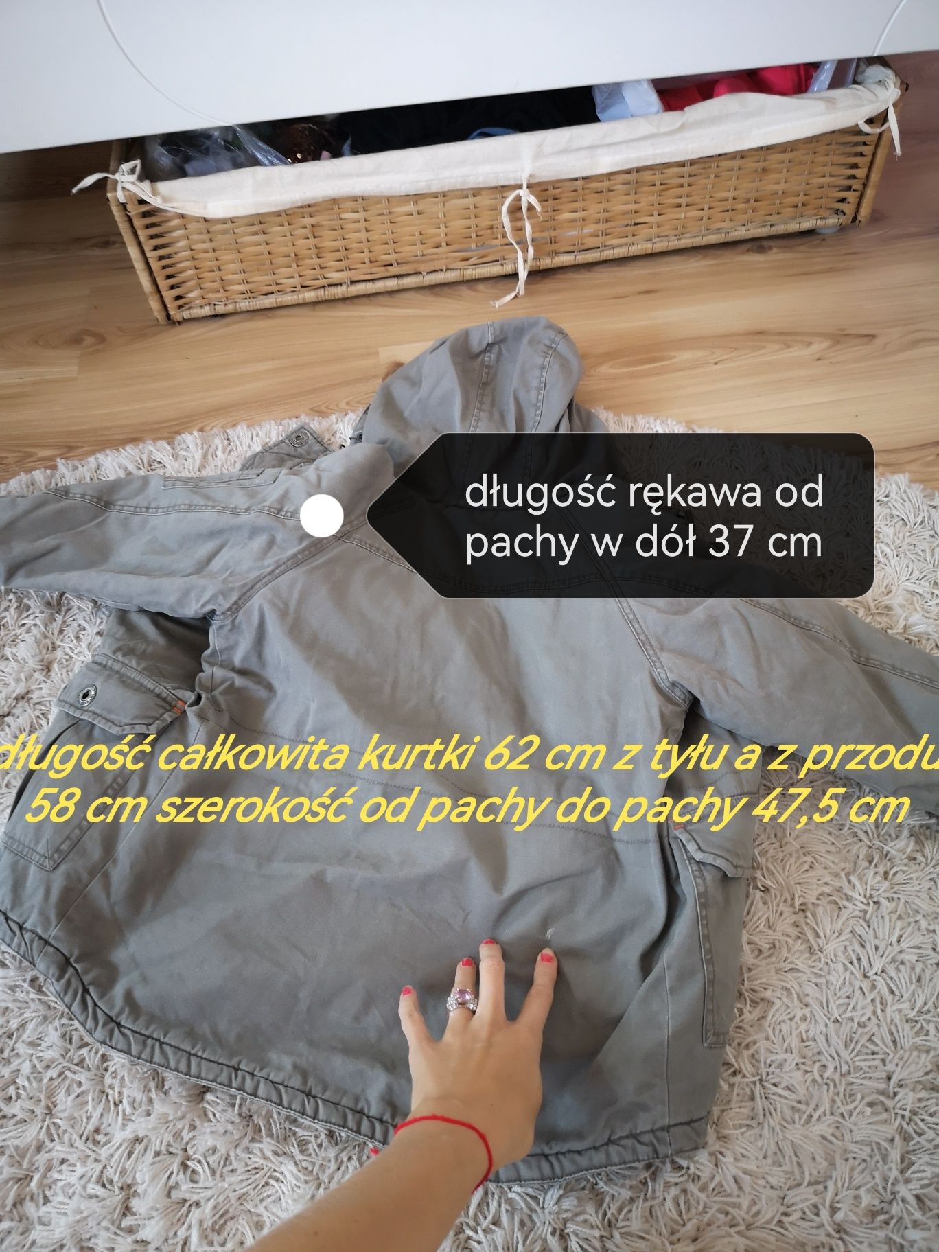 Kurtka parka chłopięca kurtka Długa Khaki dla chłopca 128