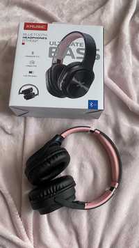Słuchawki nauszne XMUSIC BTH106B Czarno-różowy