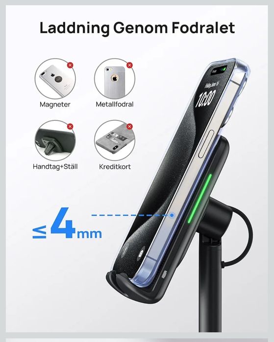 INIU Bezprzewodowa Ładowarka Stojąca, 15W Indukcyjna