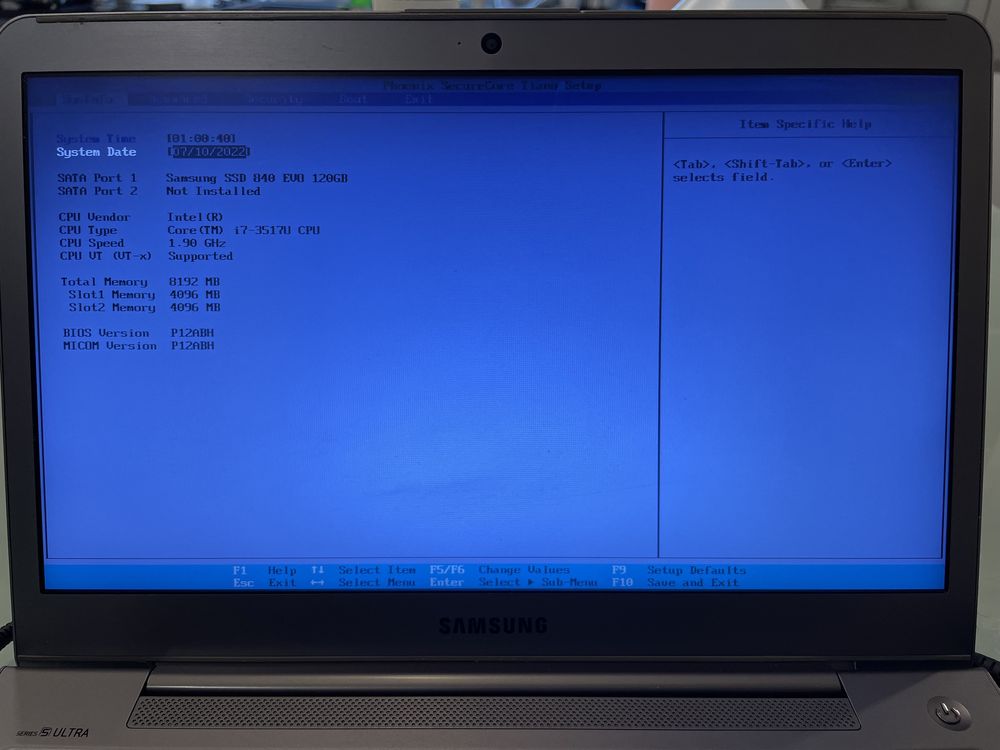 Laptop Samsung (necessita reparo no hinge)