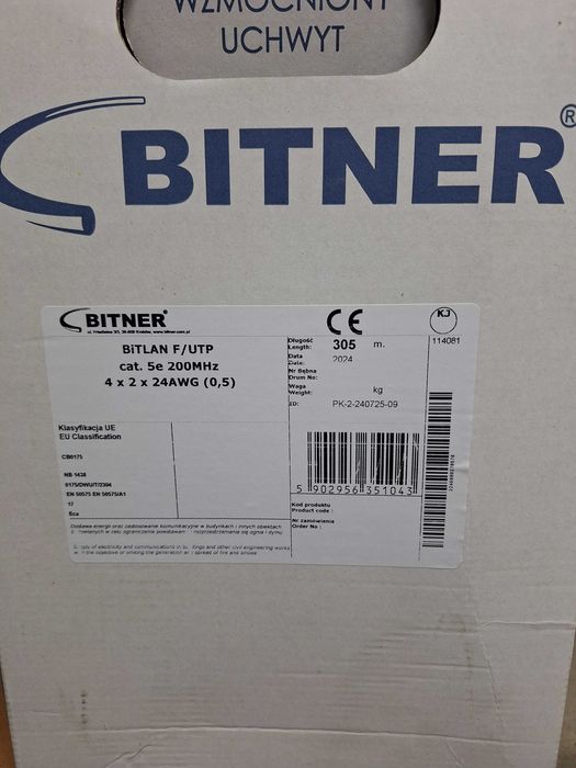 Kabel skrętka - F/UTP kat 5