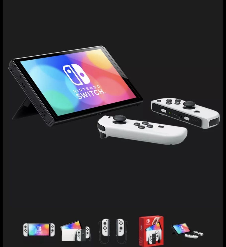 Консоль ігрова приставка Nintendo Switch OLED with White Joy-Con