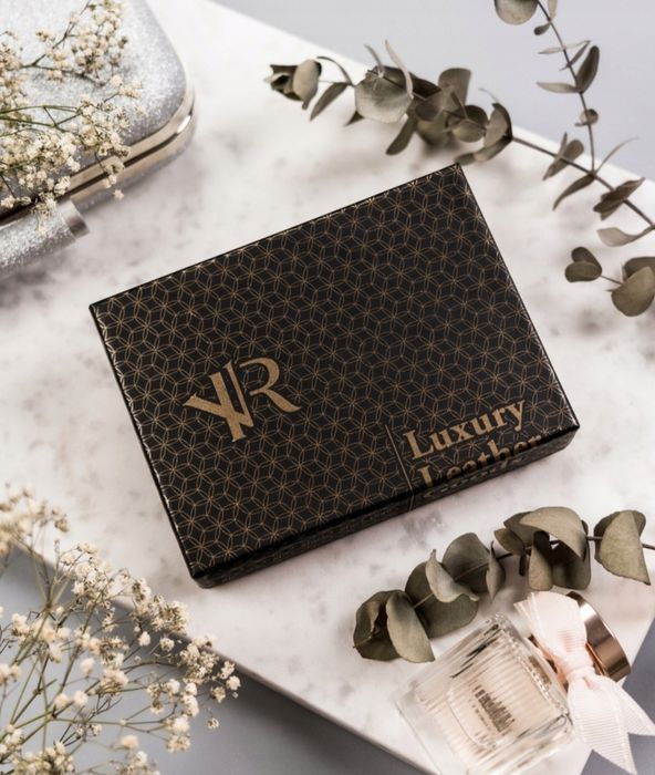 Skórzany portfel damski z systemem RFID Protect luxury nowy czerwony