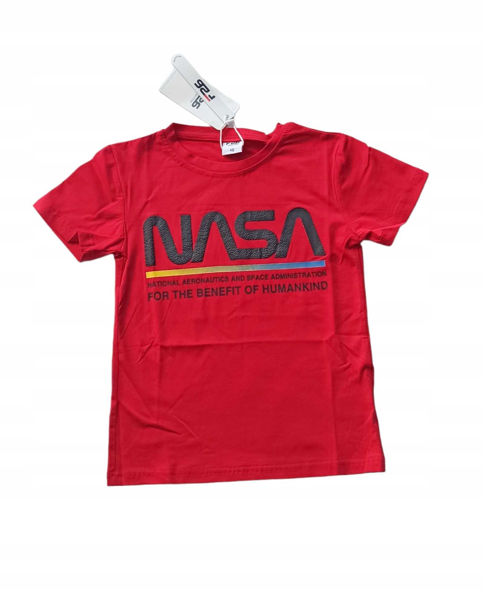 Czerwona bluzka dla chłopca t-shirt nowa 146-152