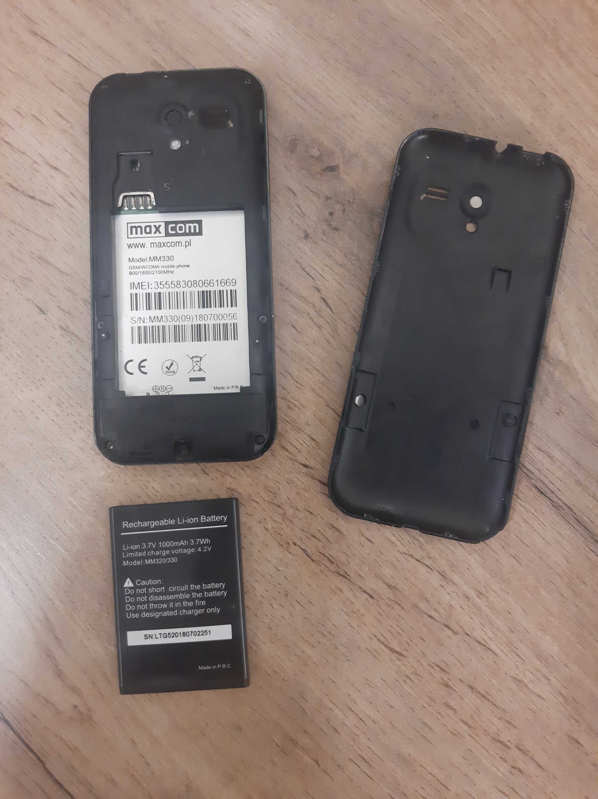 Telefon komórkowy Maxcom Classic MM330 3G czarny Uszkodzony