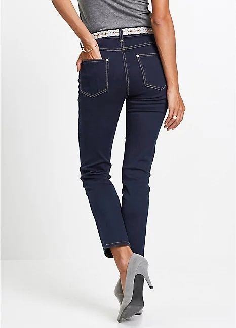 B.P.C spodnie jeansowe 7/8 ciemne r.36