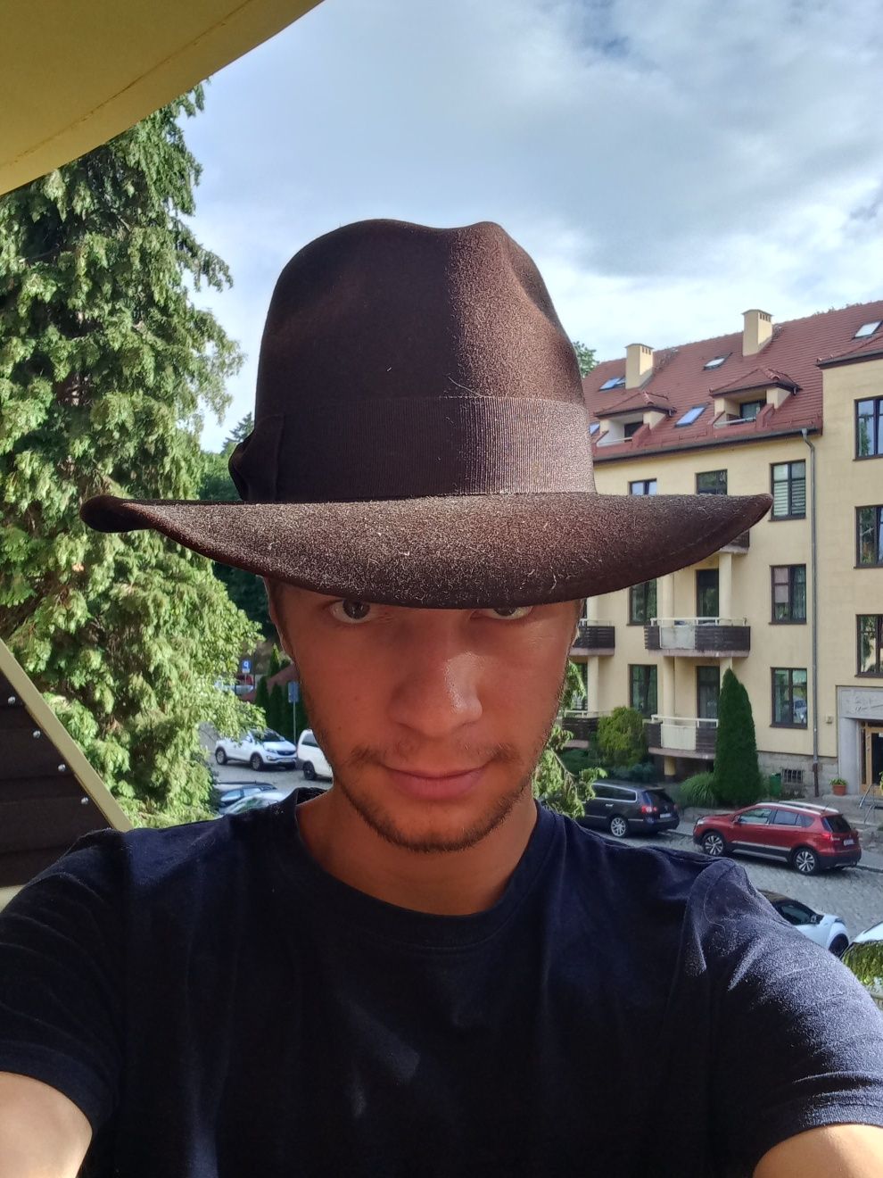 Kapelusz męski filcowy fedora Witt Leather