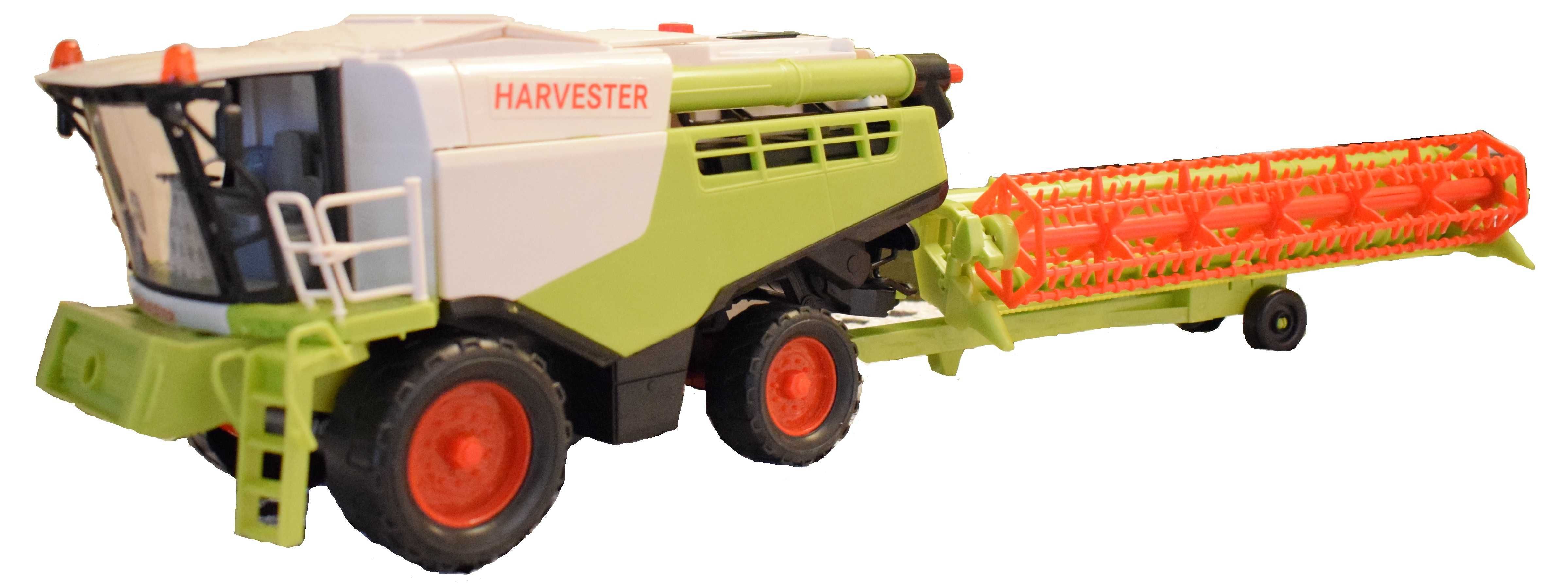 Zabawka Kombajn Zbożowy Traktor Ciągnik Koparka Z Przyczepą