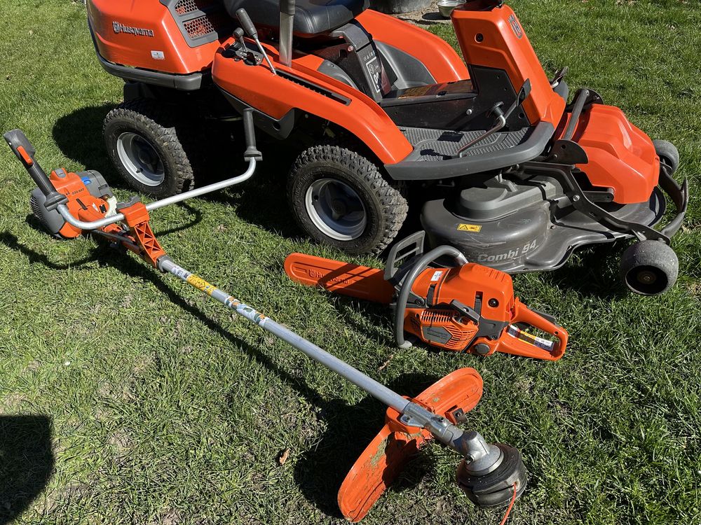 Kosiarka Husqvarna Rider R214 TC dwa cylindry.  Piła 545 Kosa 535 RXT