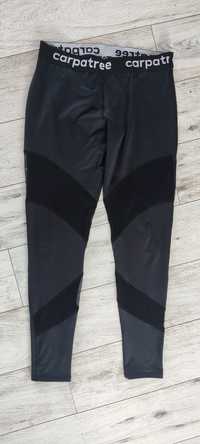 Carpatree sportowe wygodne legginsy getry fitness 40 42 L XL siateczka