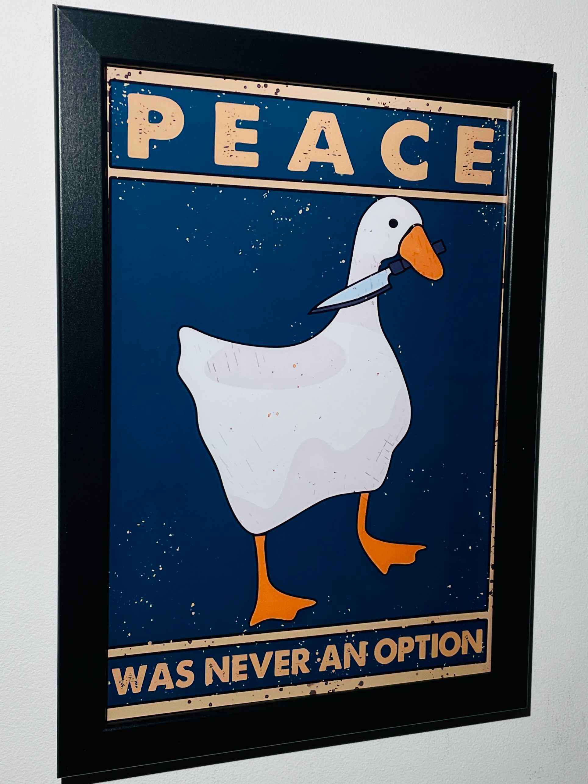 Plakat w ramce Duck zabawna dekoracja, prezent dla dziewczyny chłopaka