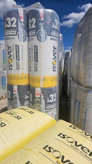ISOVER Wełna Mineralna Super-Mata 0,033 / Różne grubości / Transport