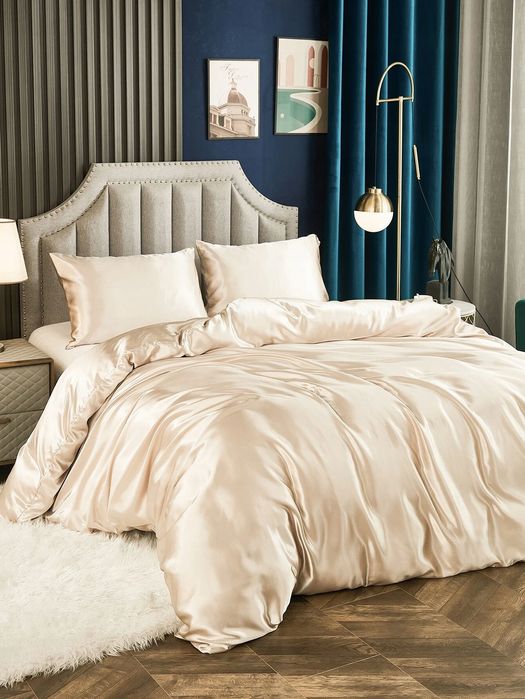 Poszewka Na Kołdrę I 2 Poduszki Imitacja Jedwabiu