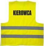 kamizelka odblaskowa, kamizelka z nadrukiem, kierowca