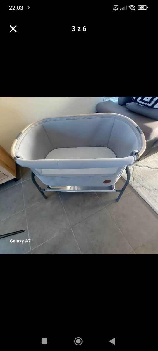 Łóżeczko dostawką dla niemowlaka maxi cosi