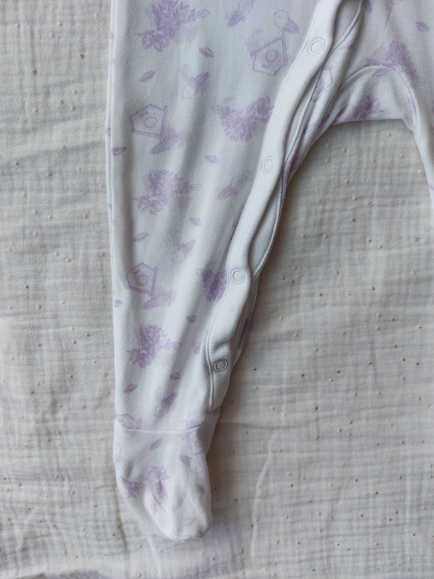 Pajacyk piżamka ze stópkami Pure Collection jak nowa r. 74